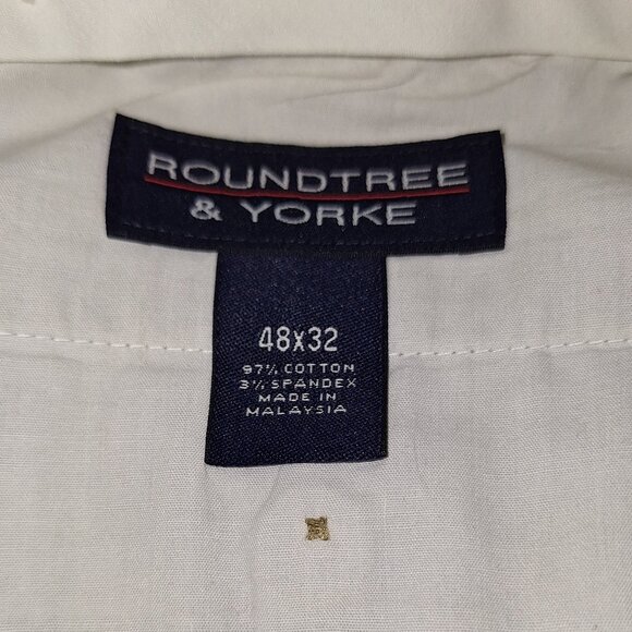 Roundtree & Yorke Big & Tall Work Slacks Tan Khakis - Picture 1 of 11